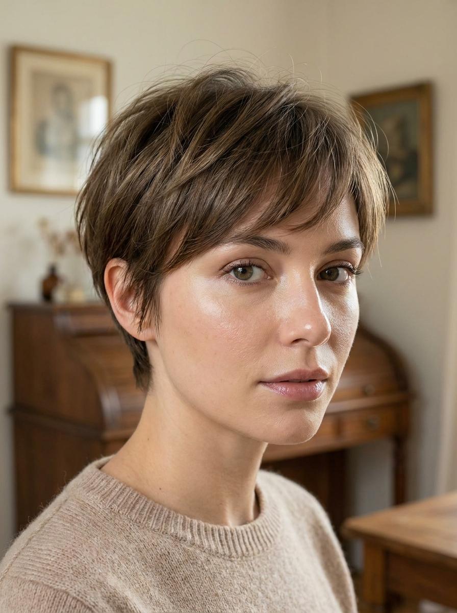 Der klassische Pixie modern interpretiert – moderne Frisur für kurze Haare